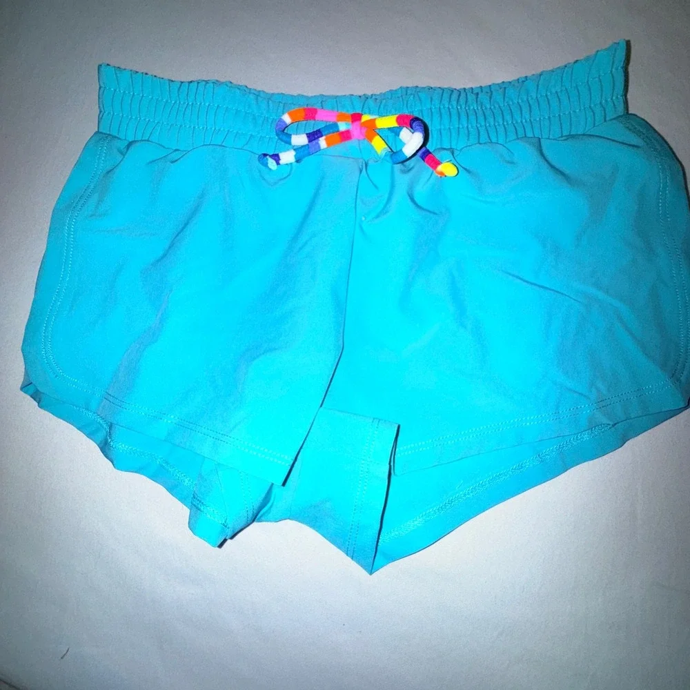 Cat & Jack Swimsuit Set Kids M8 Multi New Rainbow Striped 2pc Tankini Shorts